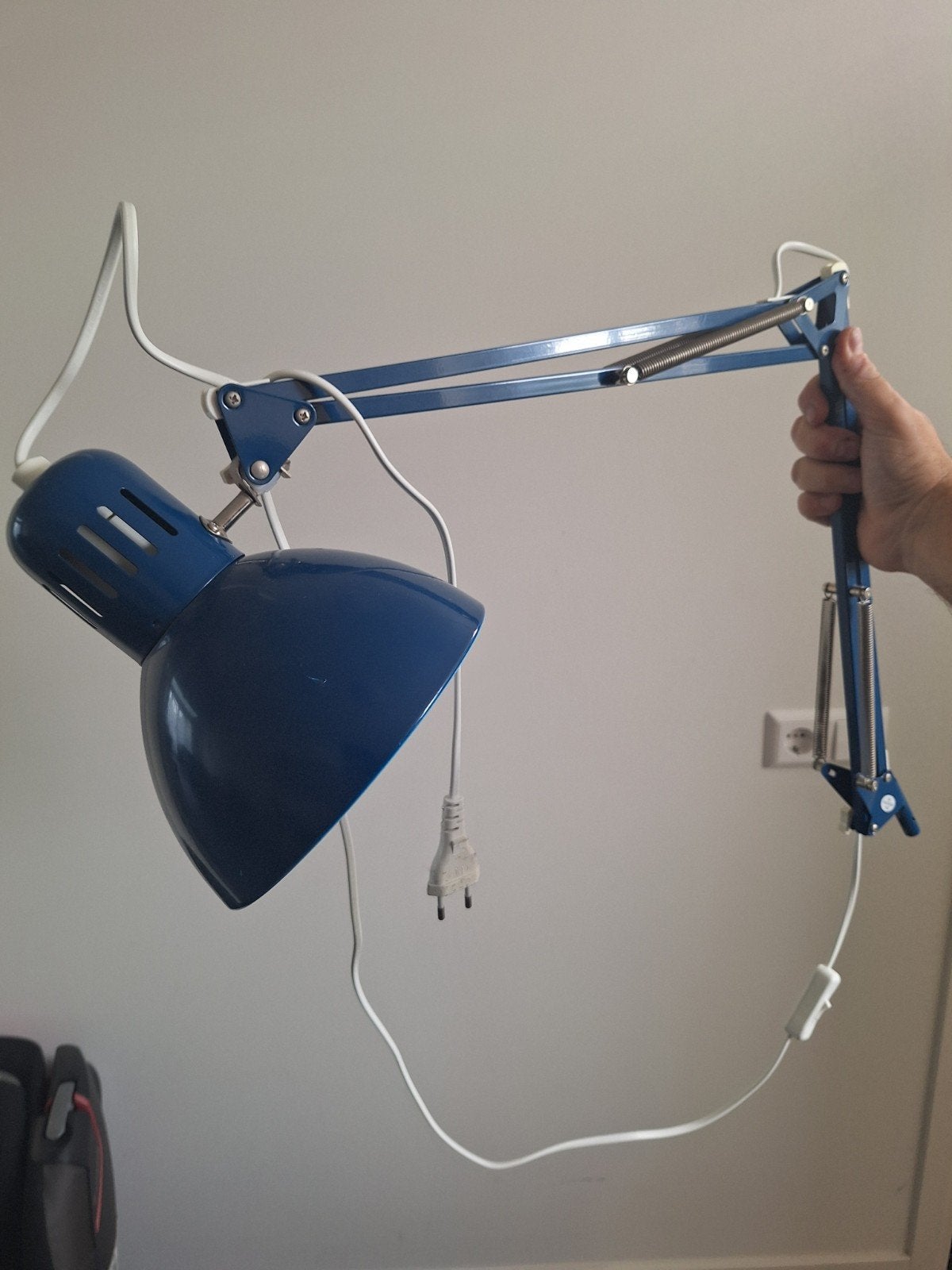 IKEA Bureaulamp Vouwlamp Blauw, Bureaulamp, Gebruikt, IKEA, Metaal