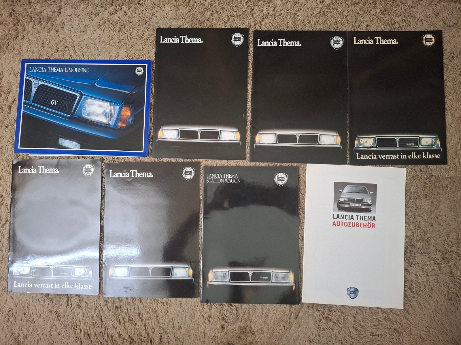 Lot autofolders Lancia Thema, Verzenden, Overige merken