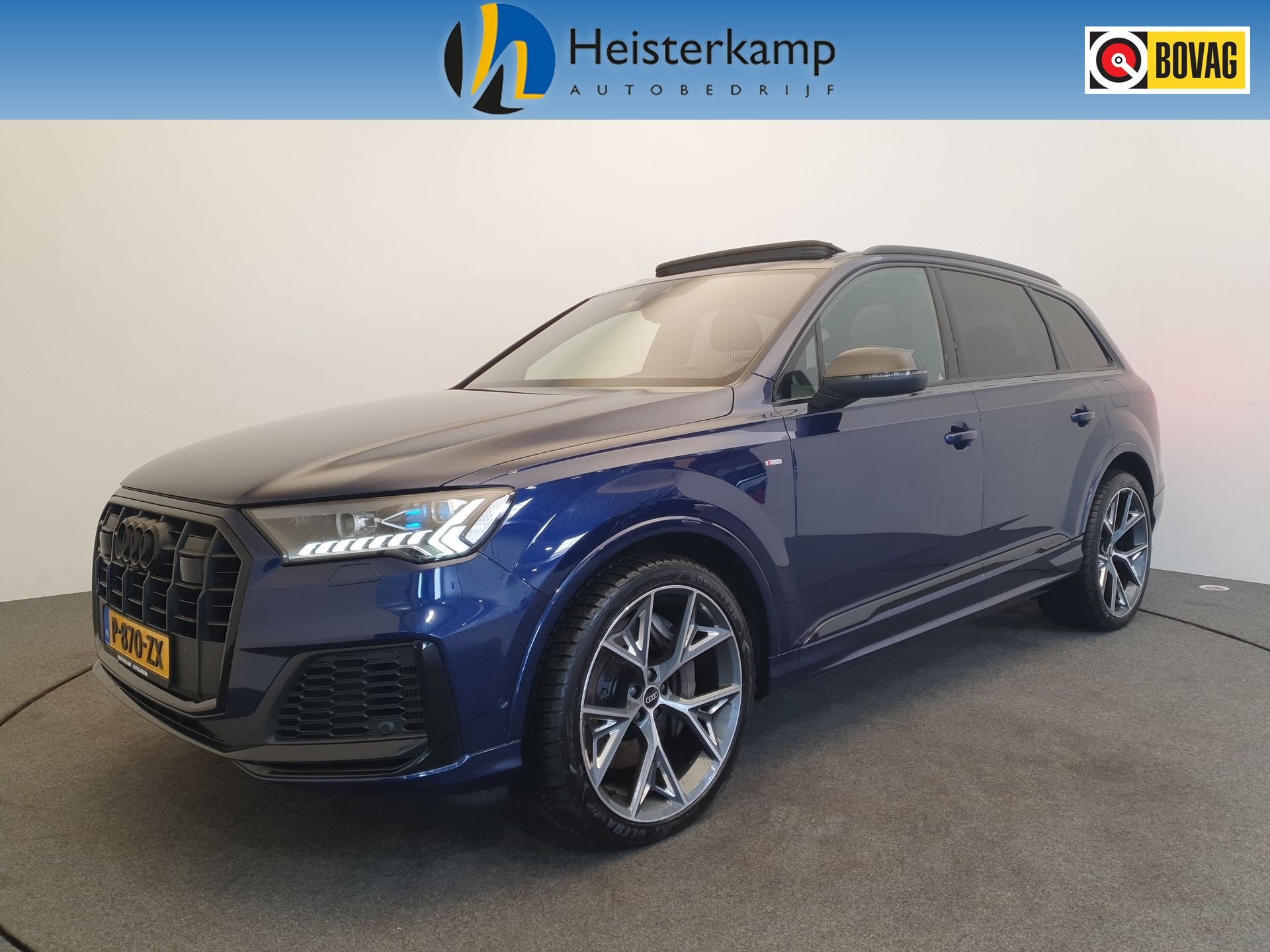 Audi Q7 55 TFSI e quattro S-Line Panoramadak, Luchtvering, W, Auto's, Automaat, Gebruikt, 2995 cc, 340 pk