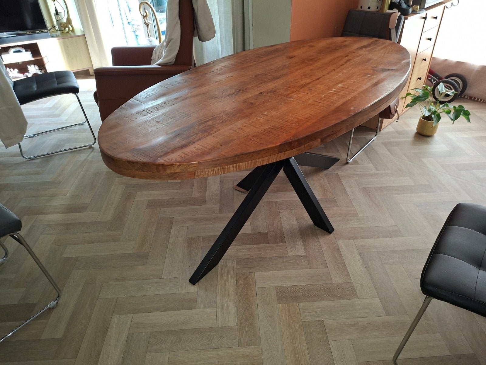 eettafel, Gebruikt, 50 tot 100 cm, 150 tot 200 cm, Vier personen