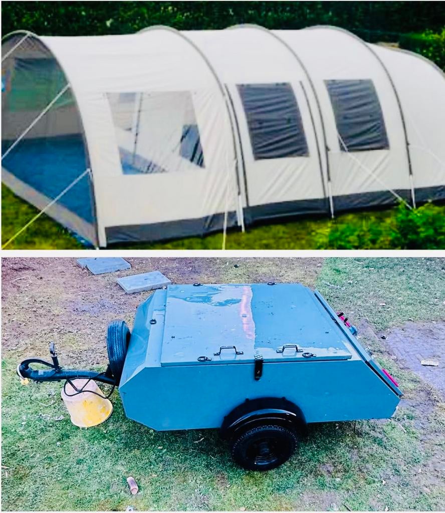 Basecamp Ambato VI Deluxe kampeertent + bagegewagen, Ophalen, Gebruikt, Tot en met 5