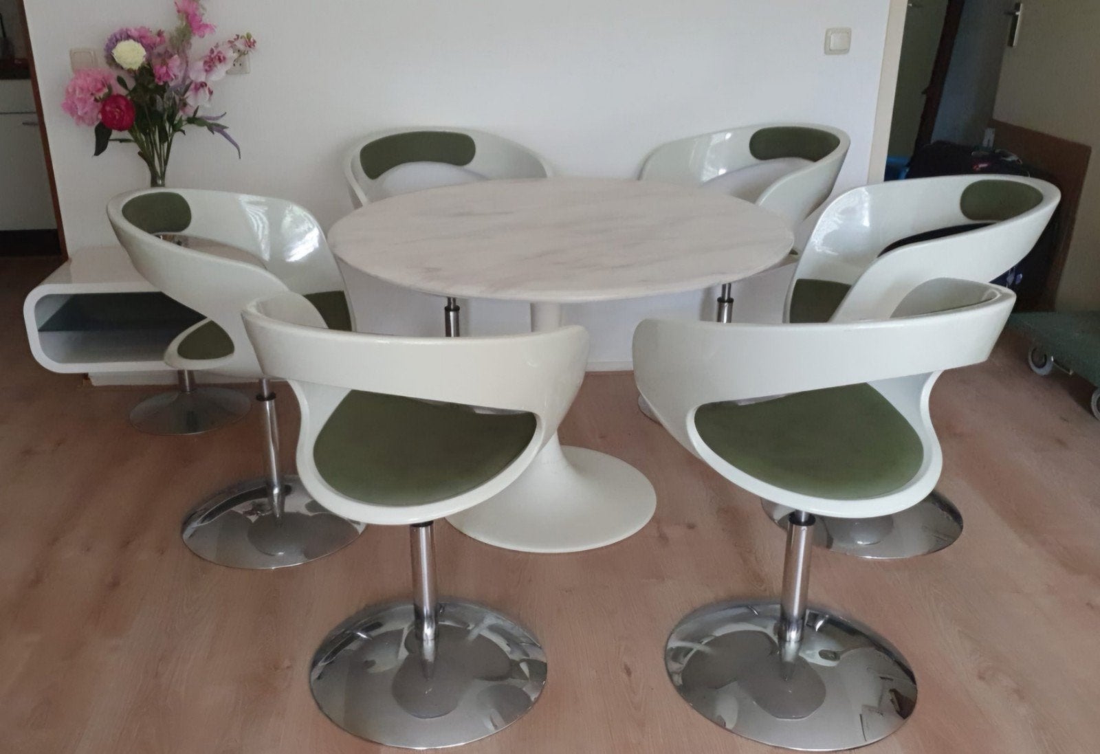 Mooie eethoek te koop, Huis en Inrichting, Stoelen, Ophalen, Zo goed als nieuw, Eén