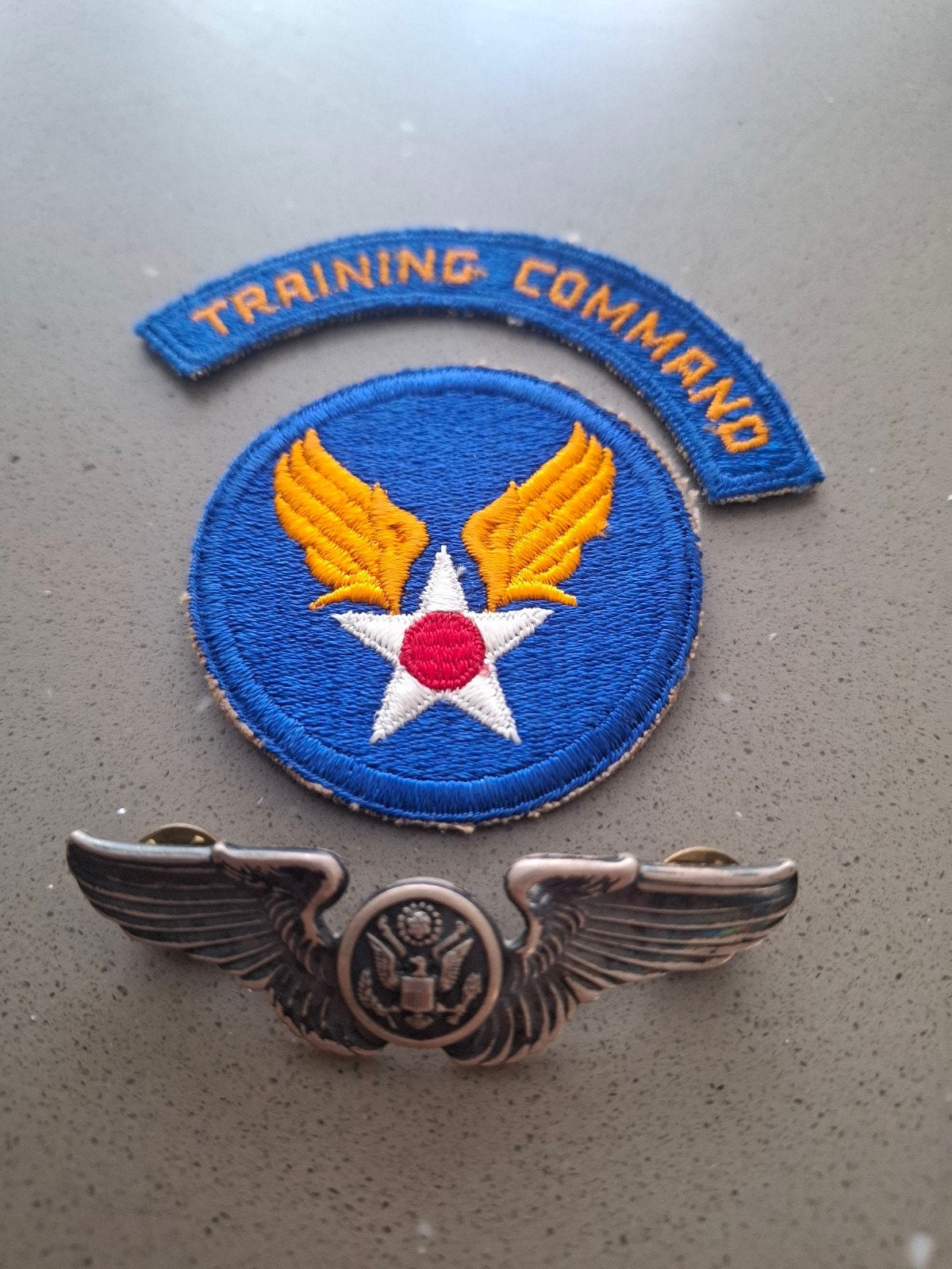 Sterling Air Crew US WW2 Air Patch en Wings, Ophalen of Verzenden, Luchtmacht, Amerika, Embleem of Badge