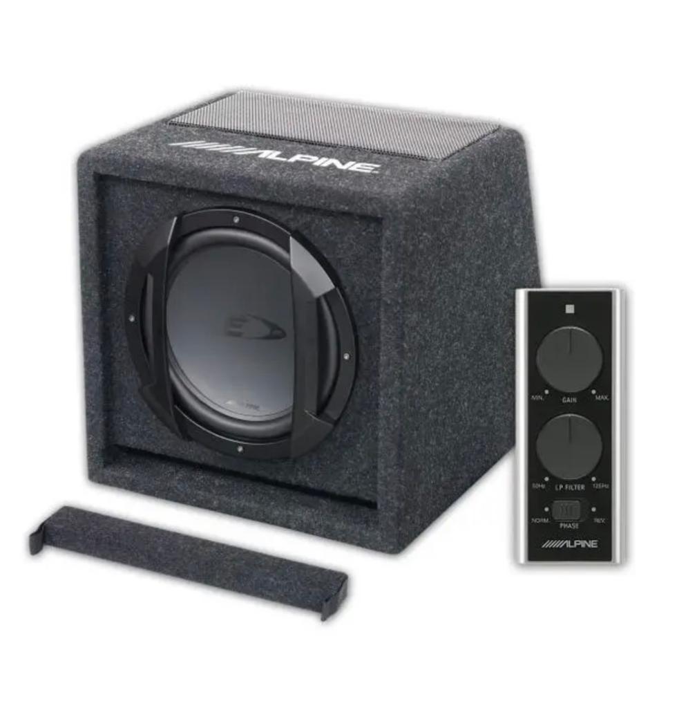 Alpine SWE-815 Actieve Subwoofer + Bass Remote + Alle Kabels, Auto diversen, Autospeakers, Ophalen of Verzenden, Zo goed als nieuw
