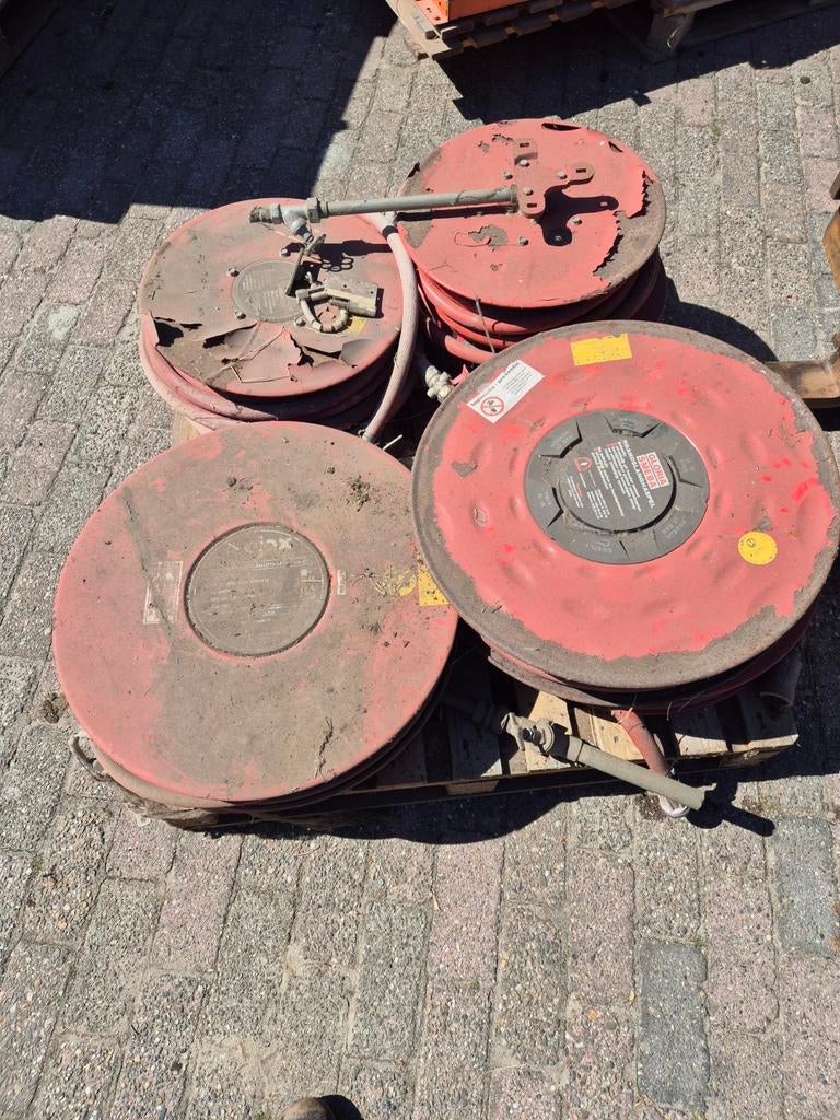 6 Brandslanghaspels - Alles in één koop, Ophalen, Gebruikt