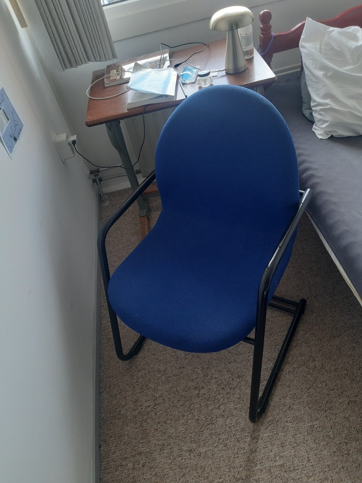 gratis ophalen: Twee mooie blauwe stoelen, Ophalen, Gebruikt, Twee, Blauw