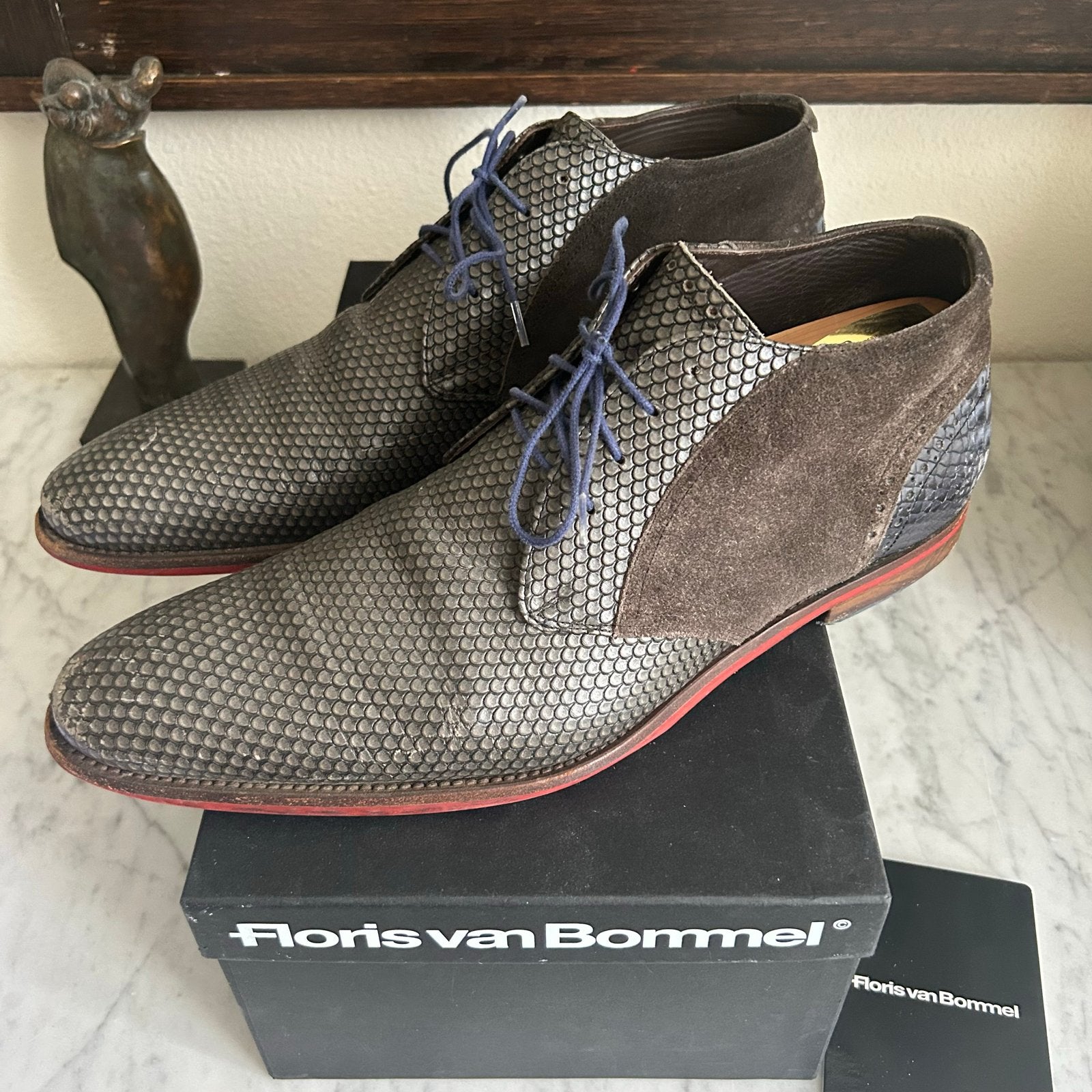 Nette Floris van Bommel Boots - Maat 43 9 slangenprint AKTIE, Overige kleuren, Boots, Ophalen of Verzenden, Gedragen