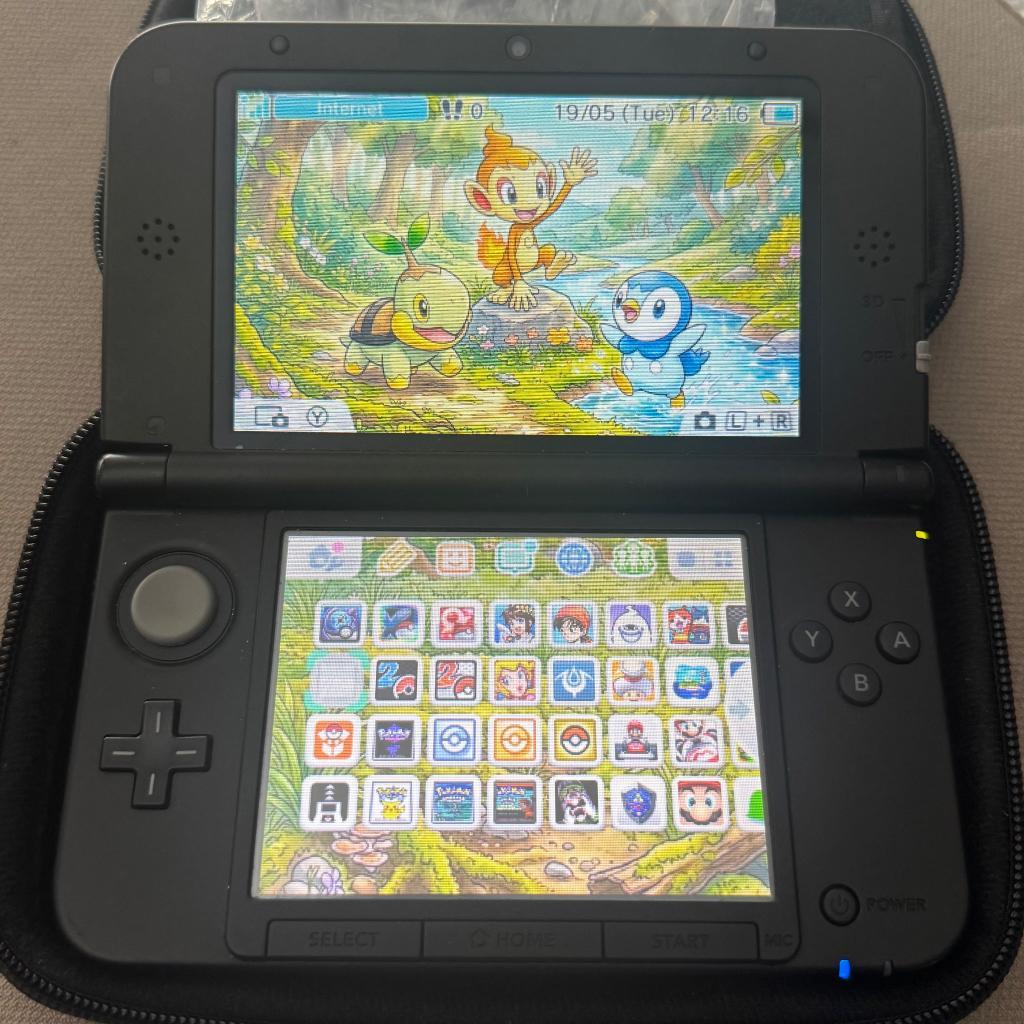 Nintendo 3DS XL 32 GB Games Pokemon, Hoesje, Oplader, Spelcomputers en Games, Blauw, 3DS XL, Ophalen of Verzenden, Zo goed als nieuw