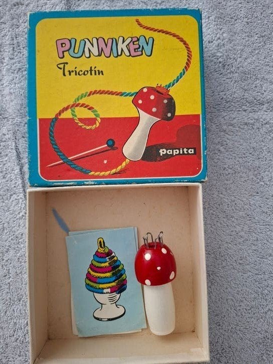 Vintage Punniken Tricotin Paddenstoel Breimolen, Hobby en Vrije tijd, Breien en Haken, Ophalen of Verzenden, Gebruikt, Breien