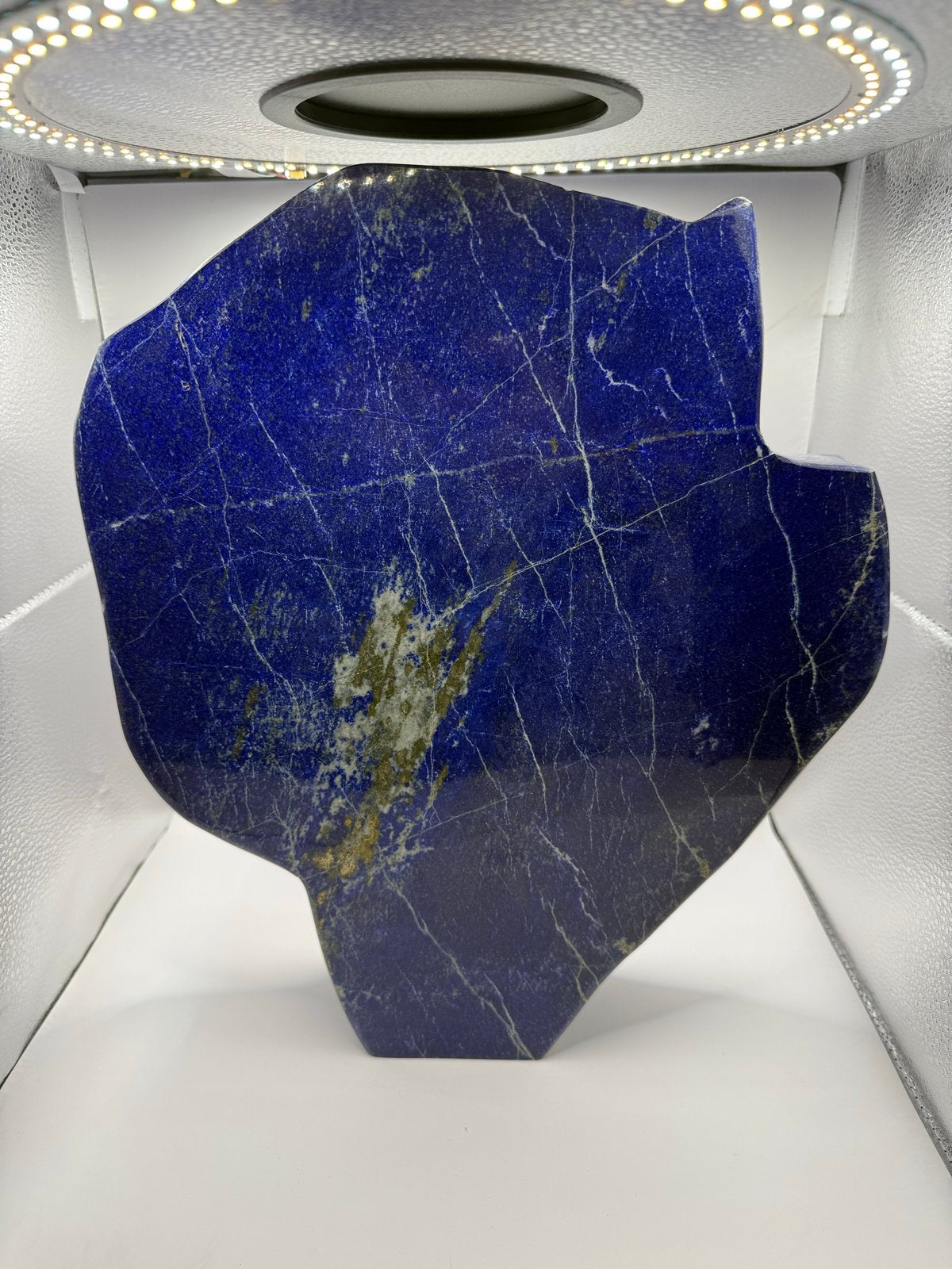 Grote Lapis Lazuli sculptuur - 15,2 kg, 36 cm hoog, Ophalen of Verzenden, Mineraal
