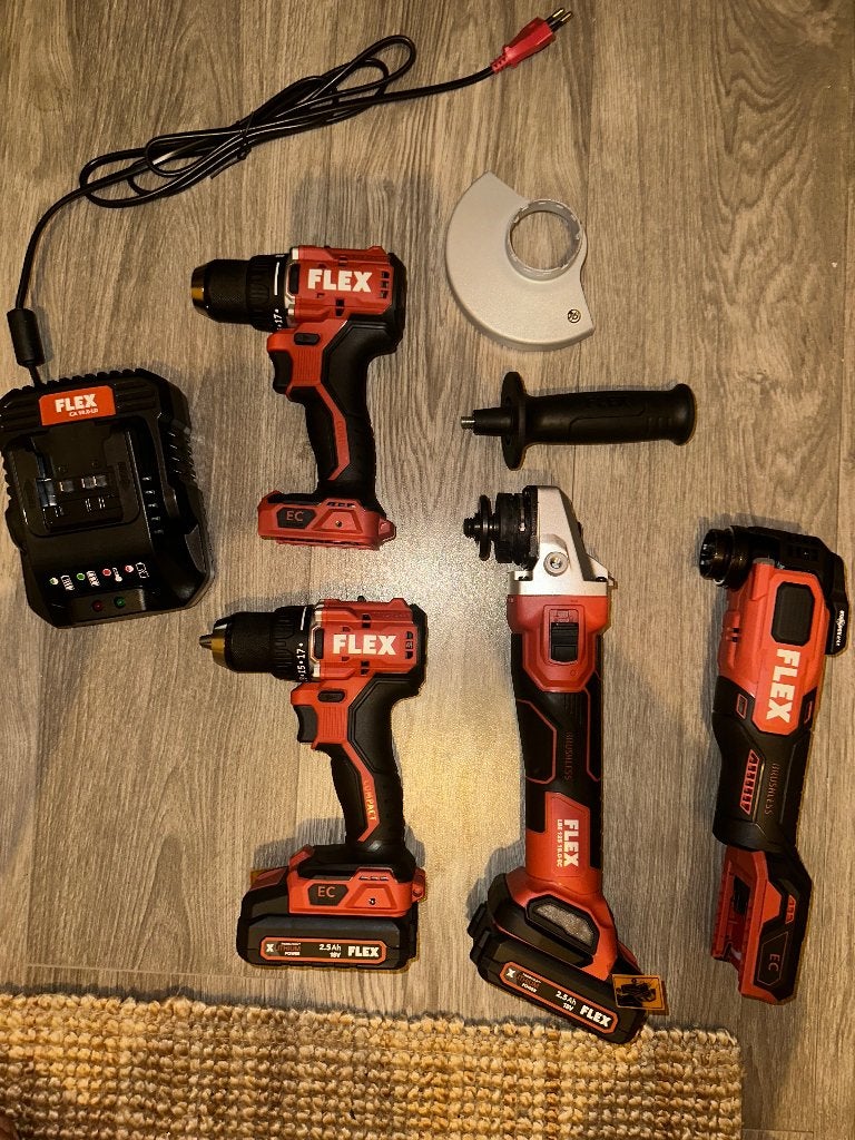 Flex set 18V, Nieuw, Accu