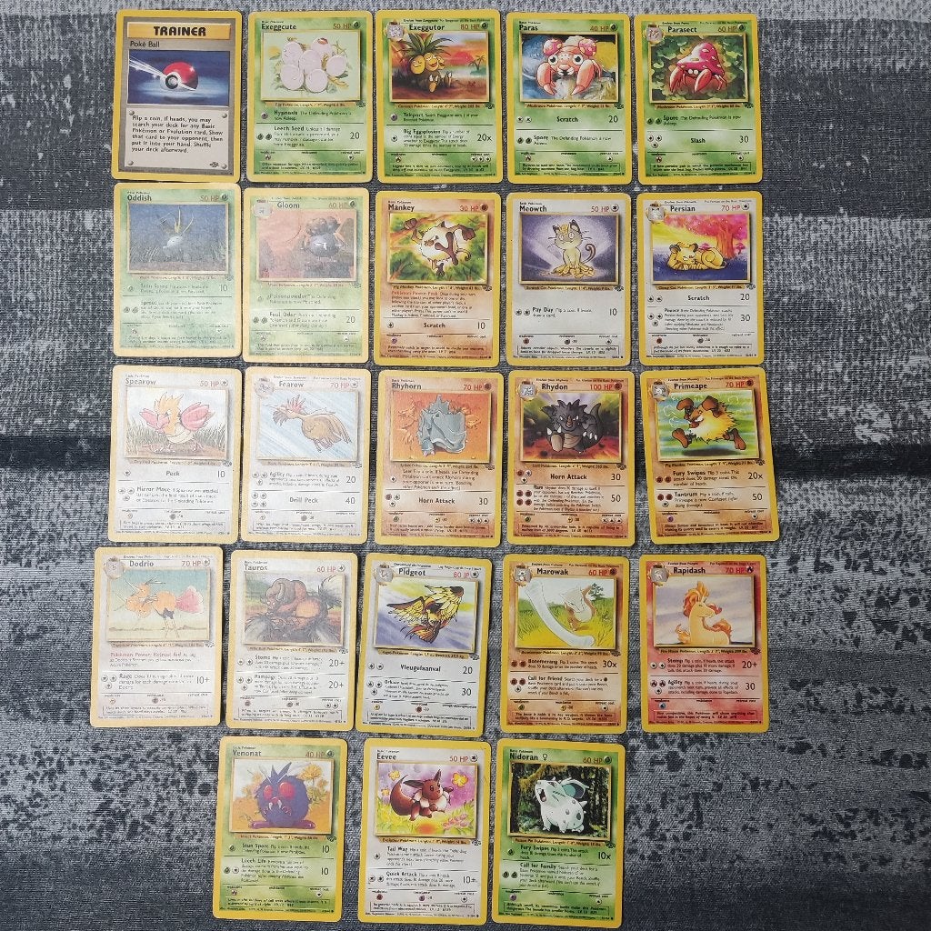 jungle pokemon kaarten set, Ophalen of Verzenden, Meerdere kaarten