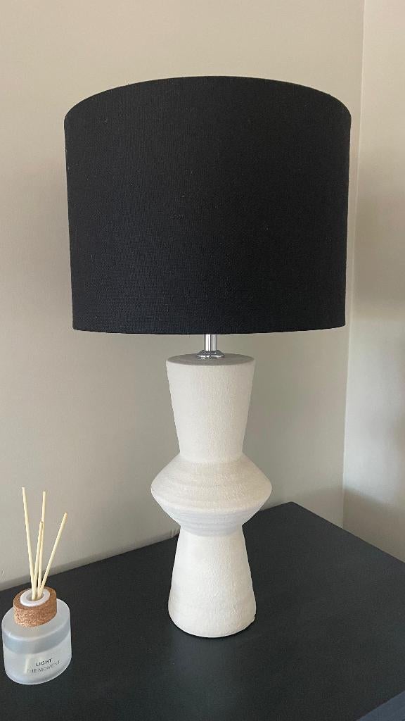 Lamp met kap crème Ø13,5x37,5 cm karwei, Ophalen, Nieuw, Stof, Minder dan 50 cm