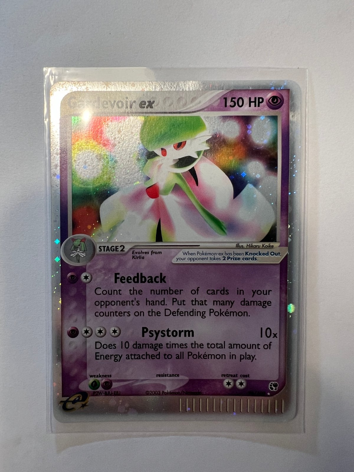 2003 Pokémon ex Sandstorm #96 Gardevoir ex-holo - Ungraded, Ophalen of Verzenden, Zo goed als nieuw, Losse kaart, Foil