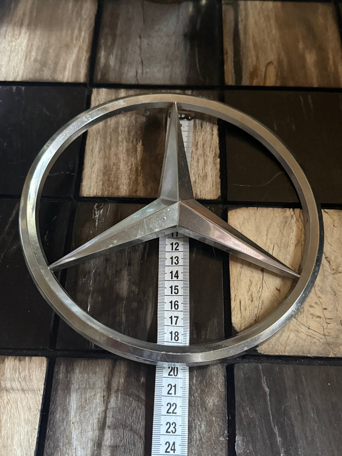 Vintage Mercedes-Benz Ster Vrachtwagen Emblemen metaal, Ophalen, Gebruikt, Mercedes-Benz