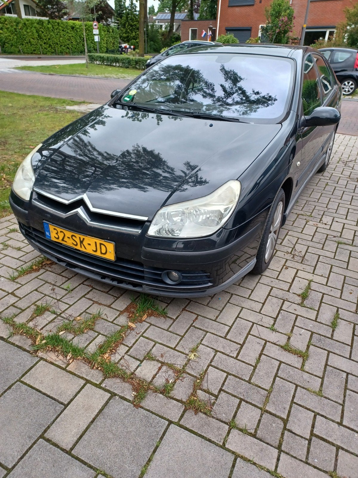 Citroën C5 1.8 16V 2006 Zwart, Auto's, 125 pk, 1749 cc, Zwart, Handgeschakeld