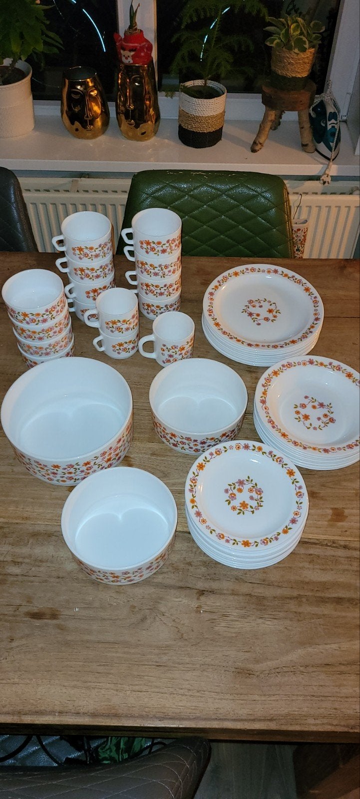 Vintage Bloemen Servies Scania van Arcopal, Ophalen, Overige materialen, Gebruikt, Overige merken