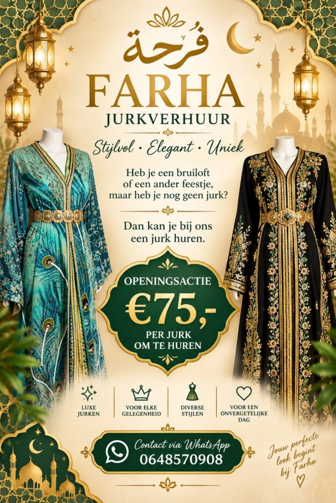 Marokkaanse jurken te huur!, Eén persoon