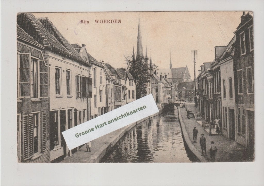 Woerden - Rijn 1917, Ophalen of Verzenden, Voor 1920, Gelopen, Utrecht