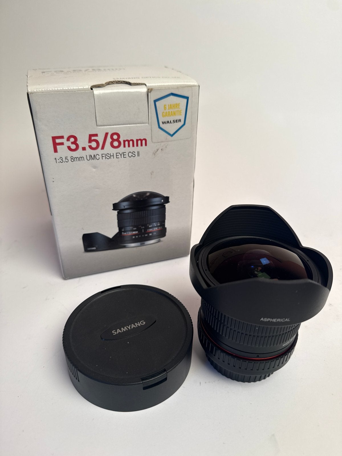 Samyang 8mm F3.5 UMC Fisheye CS II voor Canon, Audio, Tv en Foto, Samyang, Ophalen of Verzenden, Lensdoppen, Canon EF
