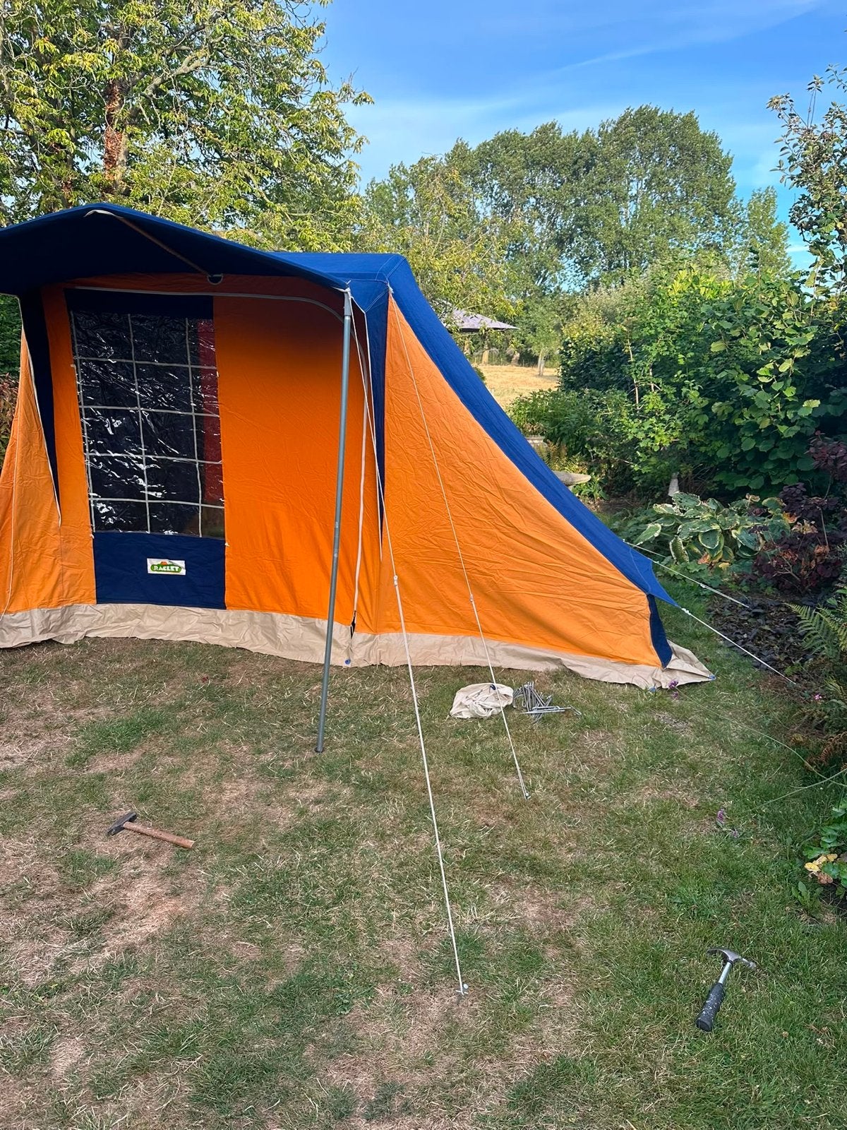 Raclet Safari Tent Retro - Ruime en comfortabele familietent, Caravans en Kamperen, Ophalen, Gebruikt, Tot en met 4