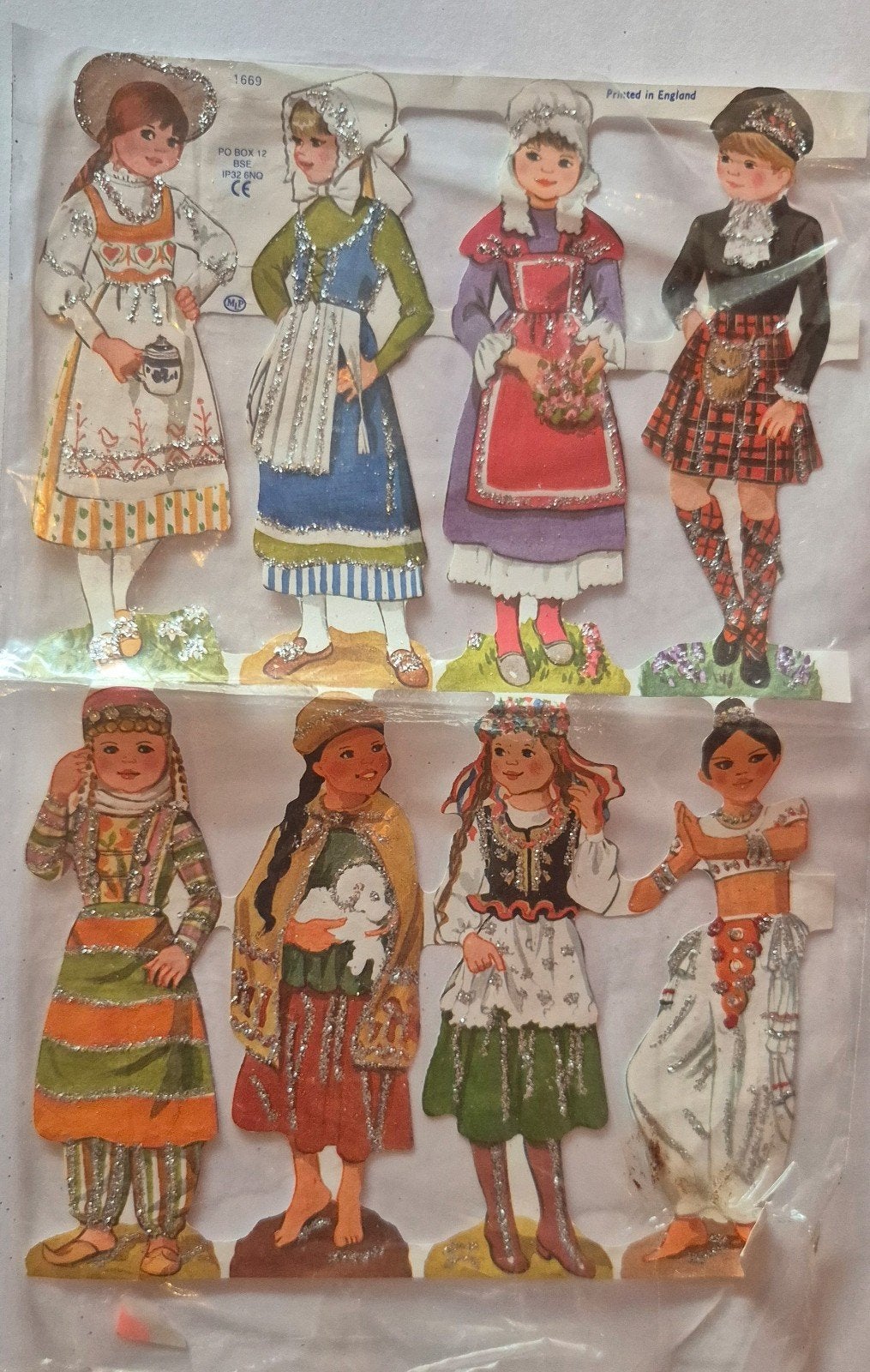 Vintage Poppen Plaatjes - Glitter Afbeeldingen, Ophalen of Verzenden