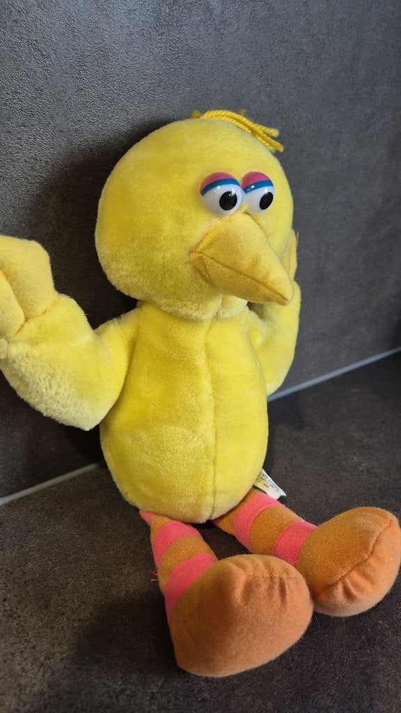 Gele Pino, Yellow Bird, Sesamstraat, 36 cm. T10, Kinderen en Baby's, Tweedehands verkoop, Tweedehands verkoop, Gebruikt, Overige typen