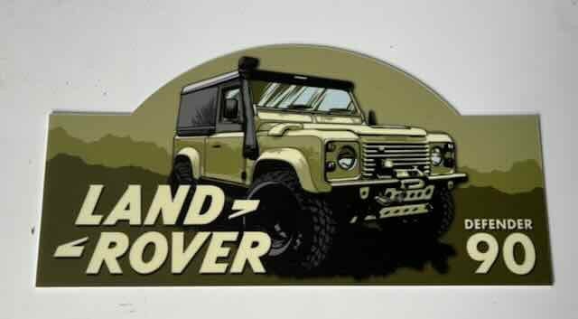 Landrover Defender 90 rallyschild, Ophalen of Verzenden, Gebruikt, Auto's