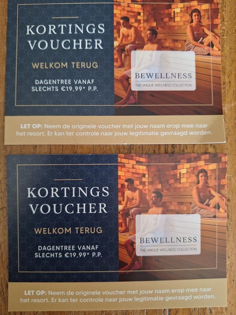 2 kortings kaartjes voor de sauna, Tickets en Kaartjes, Twee personen, Cadeaubon, Spa of Sauna