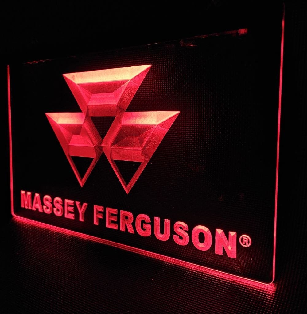 Massey Ferguson tractor rood led reclame ledlamp wanddeco, Ophalen of Verzenden, Nieuw, Auto's