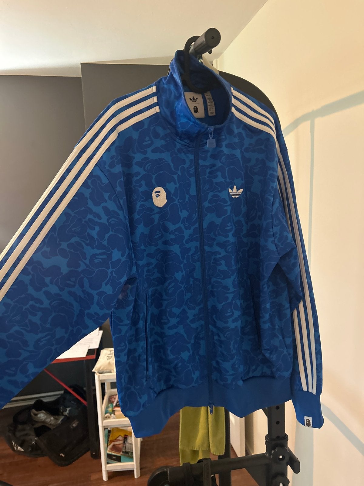 Bape x Adidas Tracktop Blauw, Ophalen of Verzenden, Zo goed als nieuw