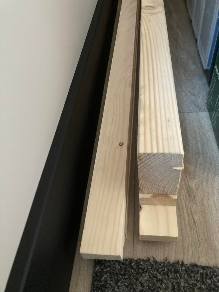 Geschaafd vuren hout - Diverse lengtes en diktes, Doe-het-zelf en Verbouw, Hout en Planken, Ophalen, Gebruikt, Plank, Vuren