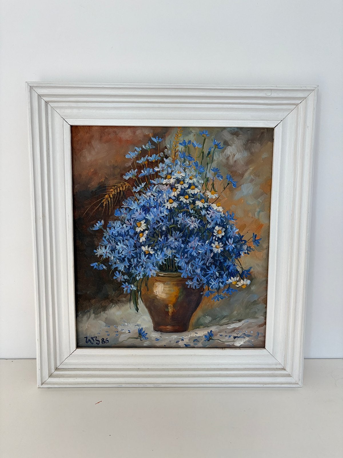 Schilderij Veldbloemen H.Zbiginiew Wolff, Ophalen, Stilleven