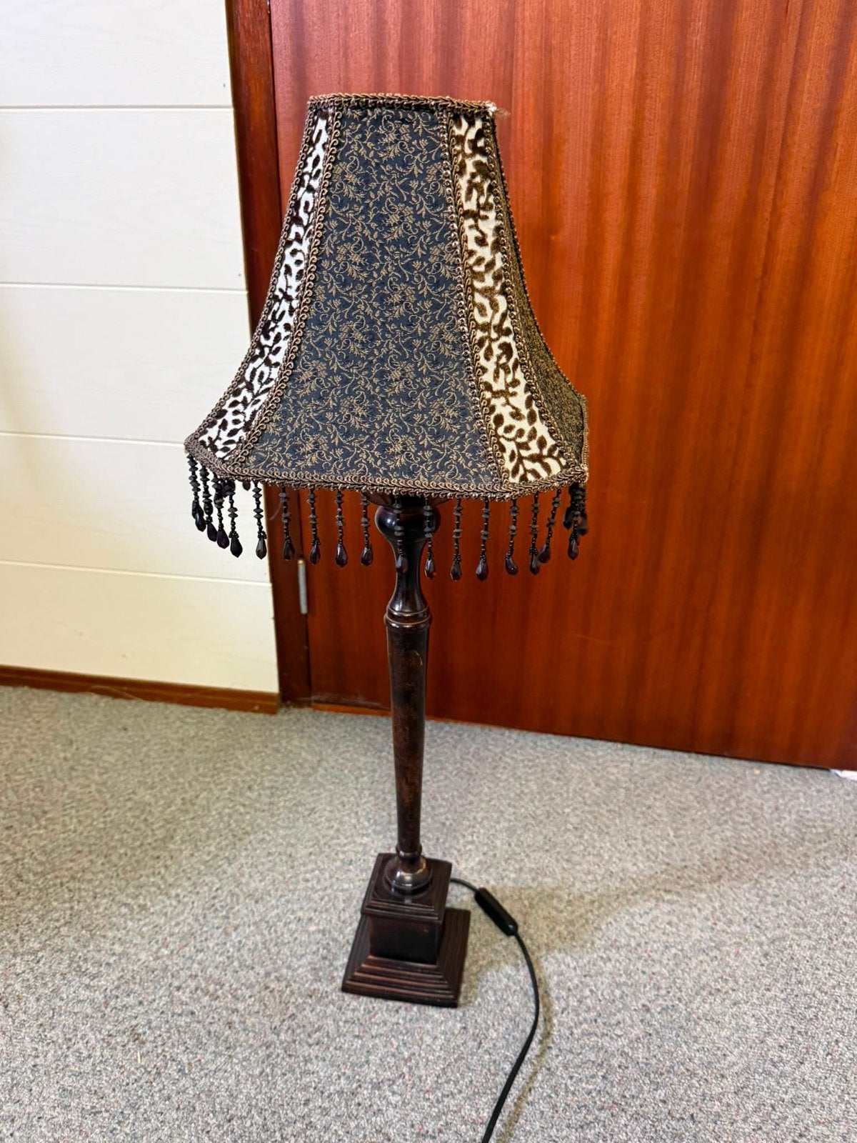 Elegante schemerlamp met unieke kap, Overige merken, 76 cm, Overige stijlen, Zo goed als nieuw
