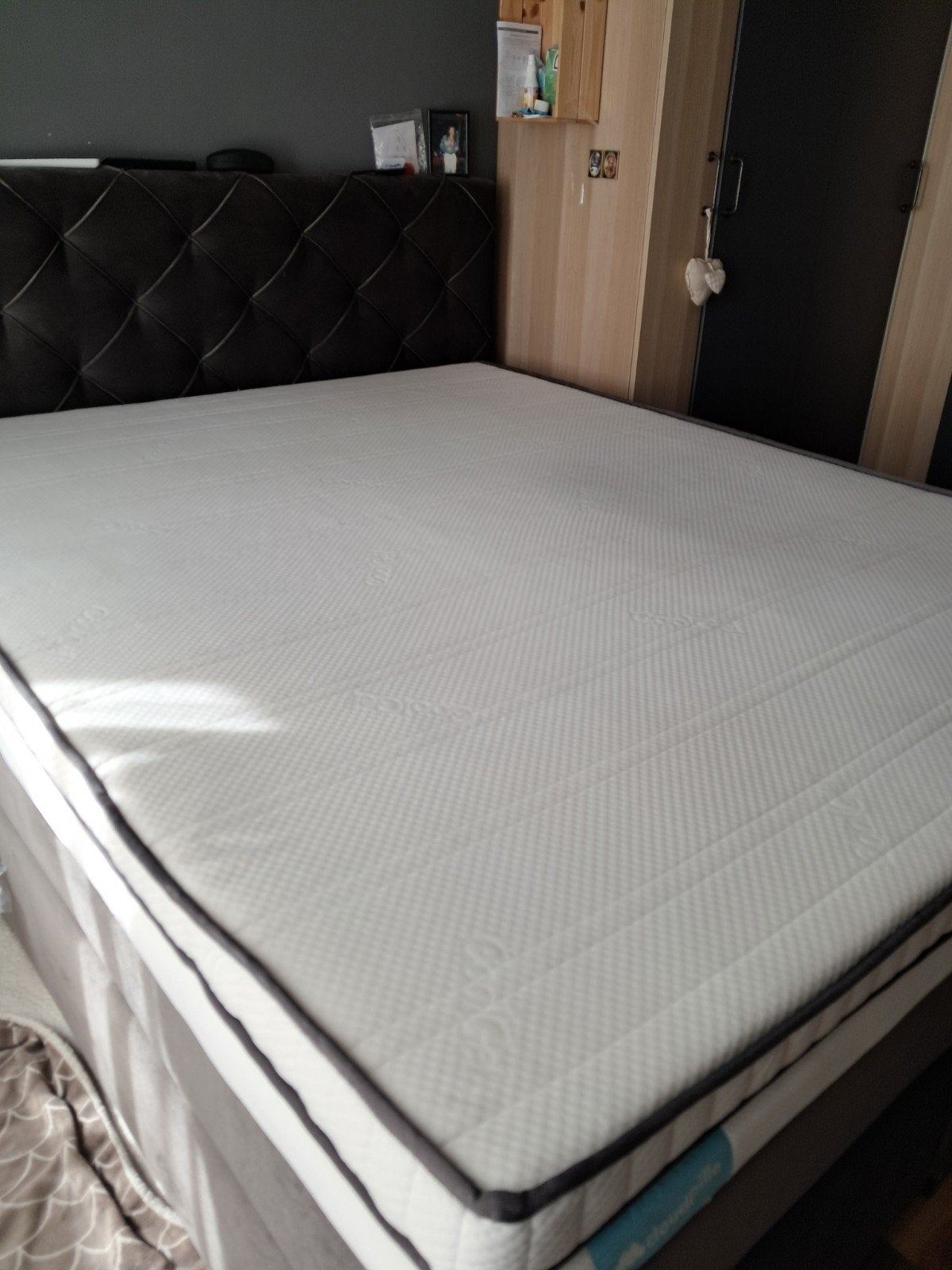 Topmatras  koudschuim Amalia, Huis en Inrichting, Ophalen, Wit, Tweepersoons, Zo goed als nieuw