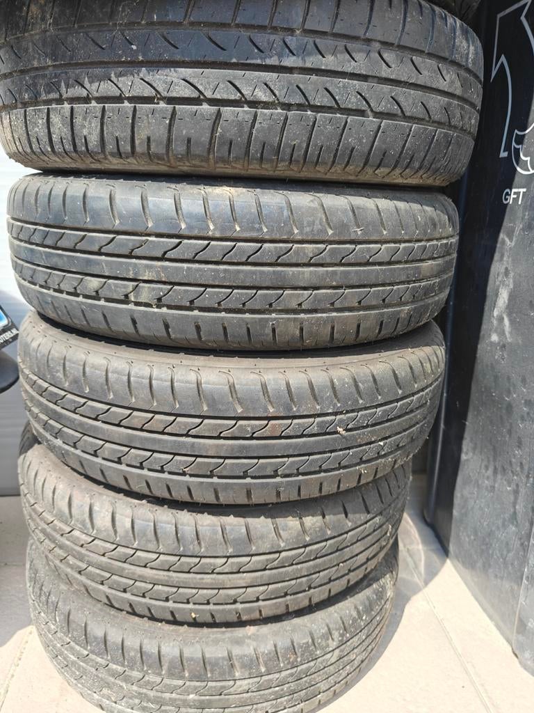 Aygo, C1, 107 banden met stalen velgen gebalanceerd, Auto-onderdelen, Banden en Velgen, 14 inch, Gebruikt, 155 mm, Banden en Velgen
