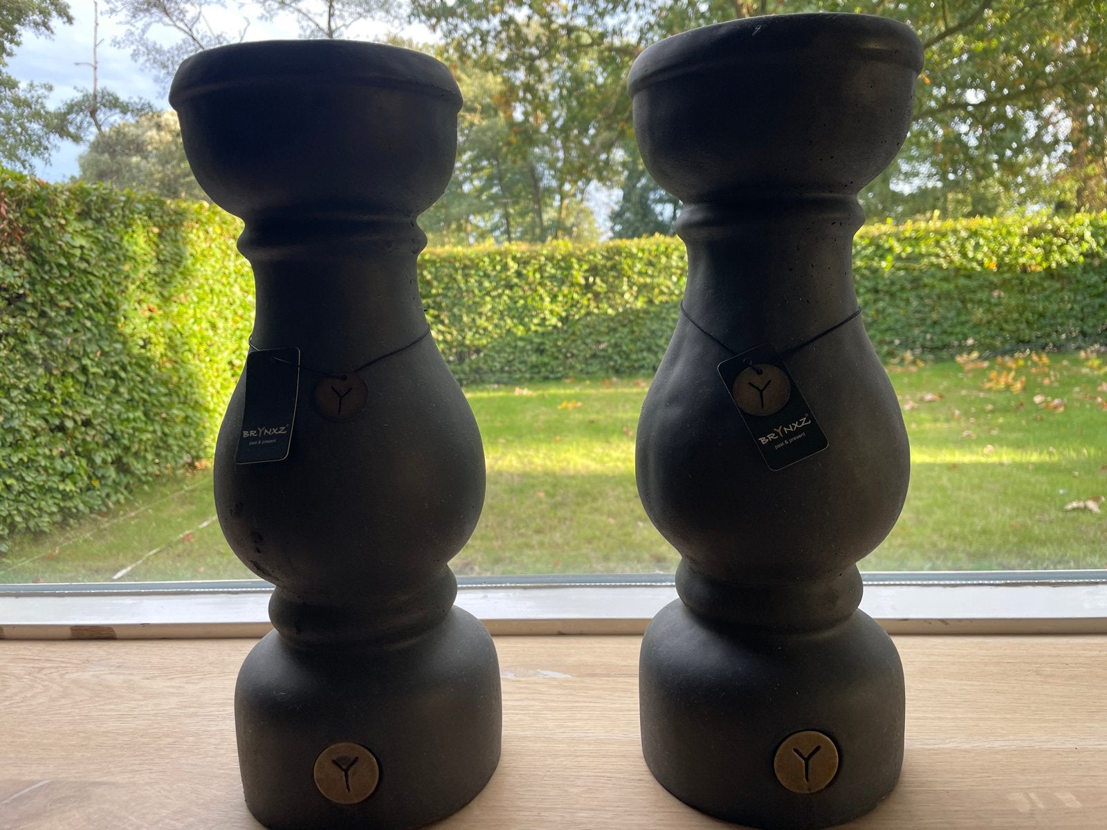 Brynxz kaars standaard - 35 cm hoog, Brynxz, Ophalen of Verzenden, Zo goed als nieuw, Grijs