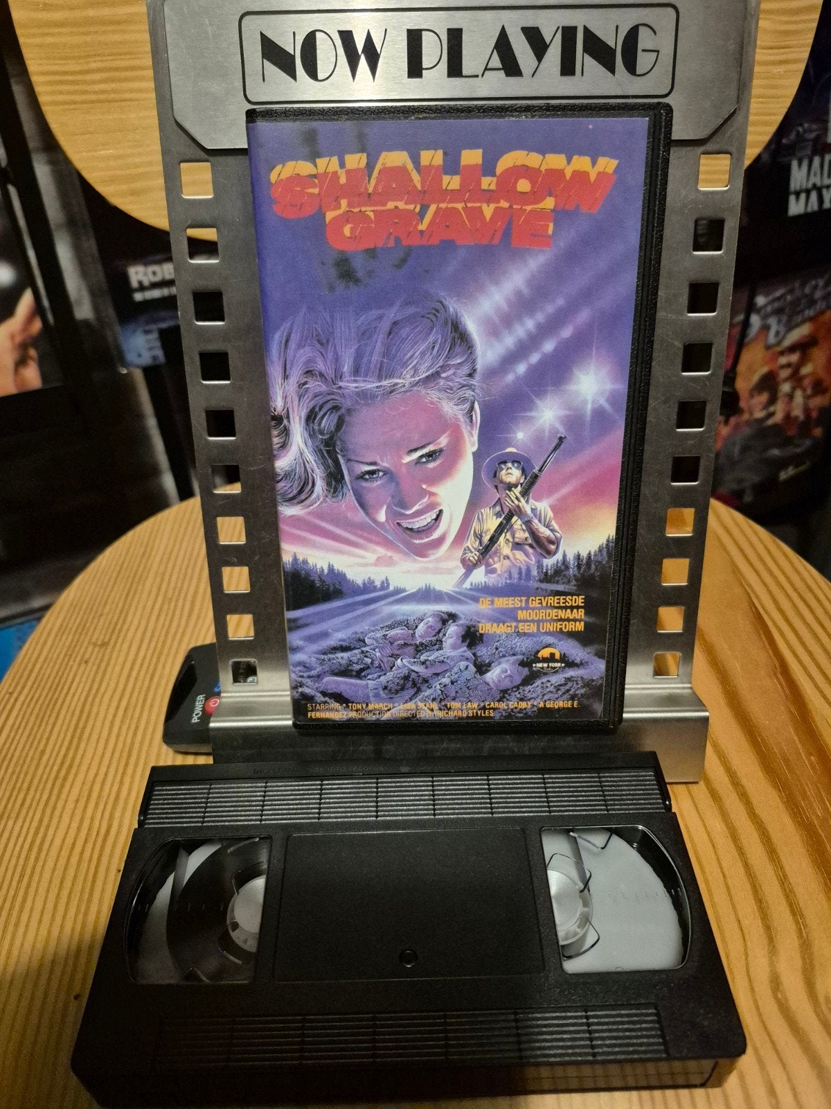 VHS Shallow Grave (NL ondertiteld), Nederlands ondertiteld, Gebruikt, Ophalen of Verzenden, Thrillers en Misdaad