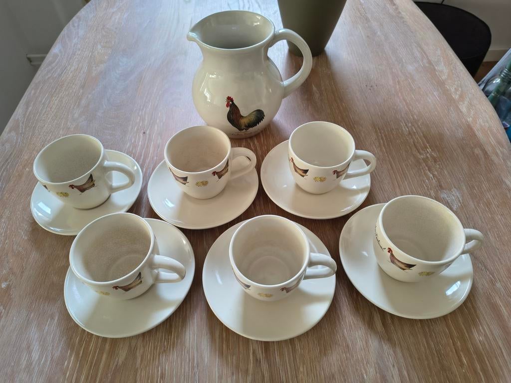 Jet ter Steege Servies, chicken festival, Huis en Inrichting, Keuken | Servies, Gebruikt, Kop(pen) en/of Schotel(s), Overige stijlen