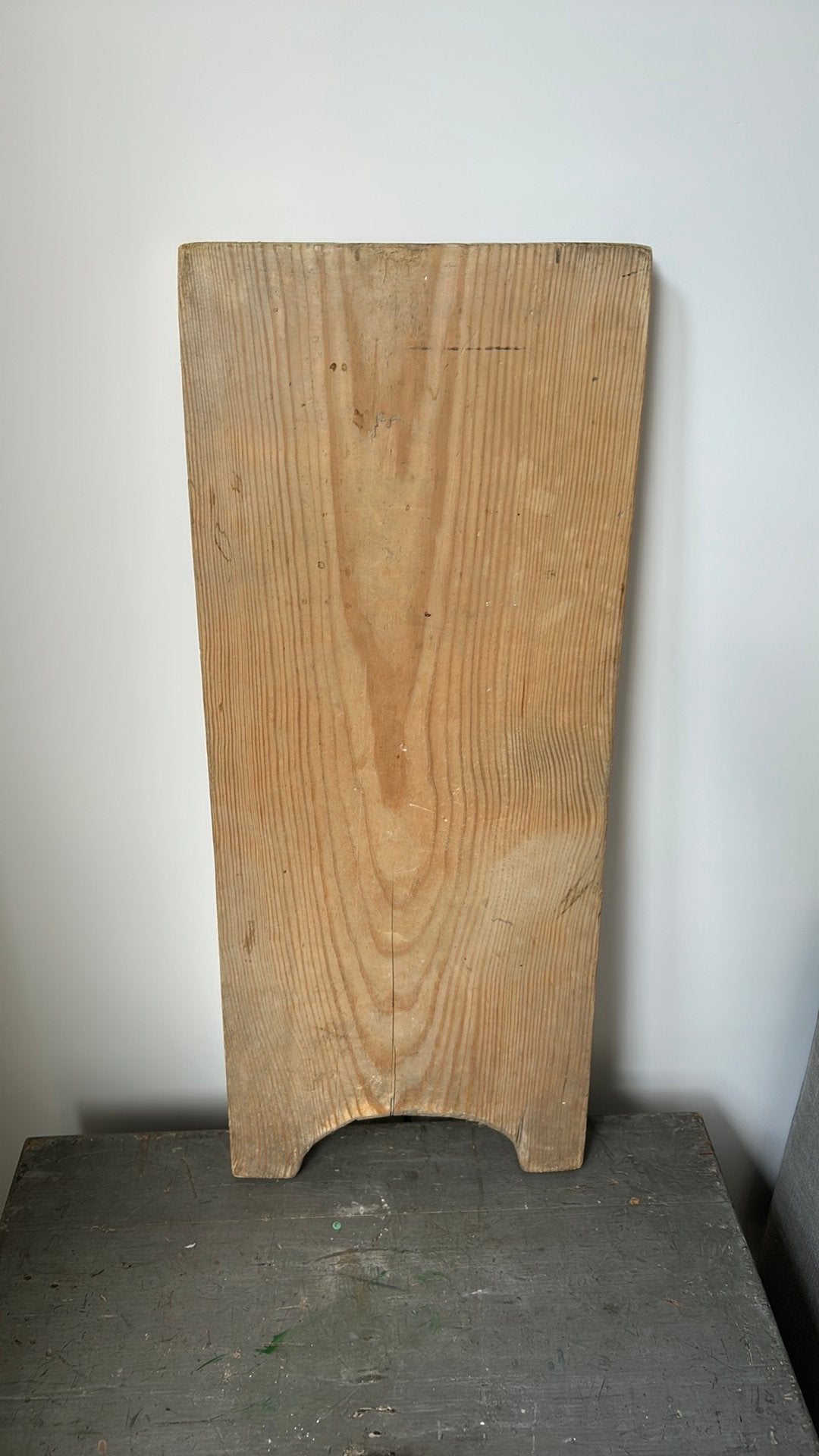 Oude franse houten wasplank… hapjesplank… op tafel met kaars, Ophalen of Verzenden