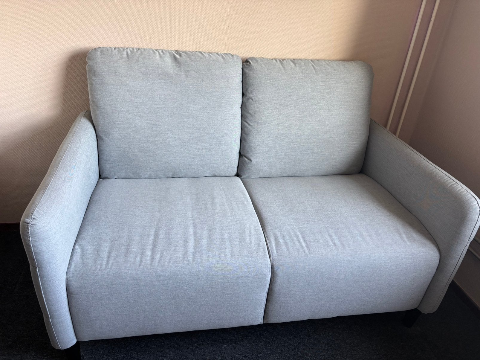 Ikea tweezits bankje grijs, Ophalen, Tweepersoons, 75 tot 100 cm, Zo goed als nieuw