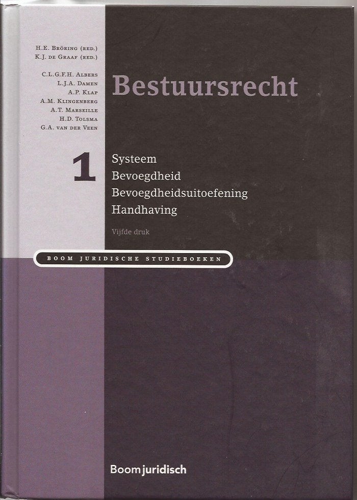 Bestuursrecht deel 1, Boeken, Diverse auteurs, Zo goed als nieuw, Alpha, HBO