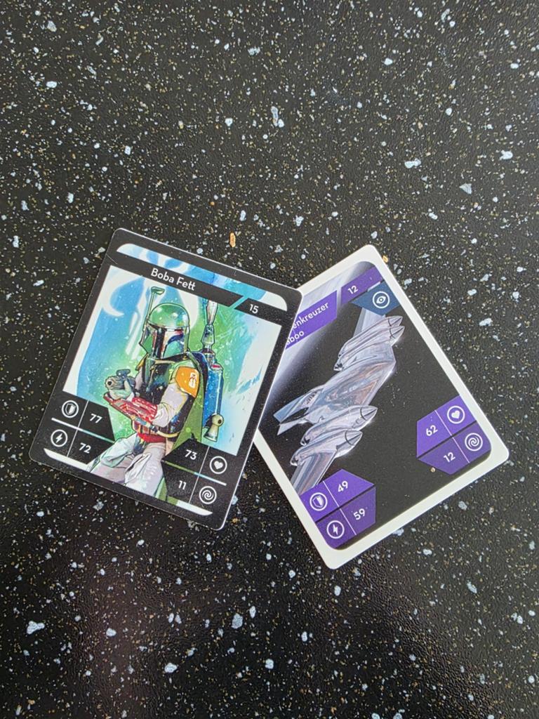 Star Wars Kaarten - Boba Fett & Ruimteschip, Ophalen of Verzenden