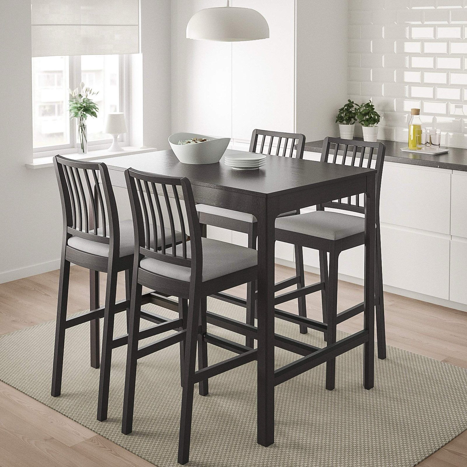 IKEA EKEDALEN Bartafel met 4 stoelen (gratis tafel), Huis en Inrichting, Ophalen, Gebruikt, Vier personen, Overige houtsoorten