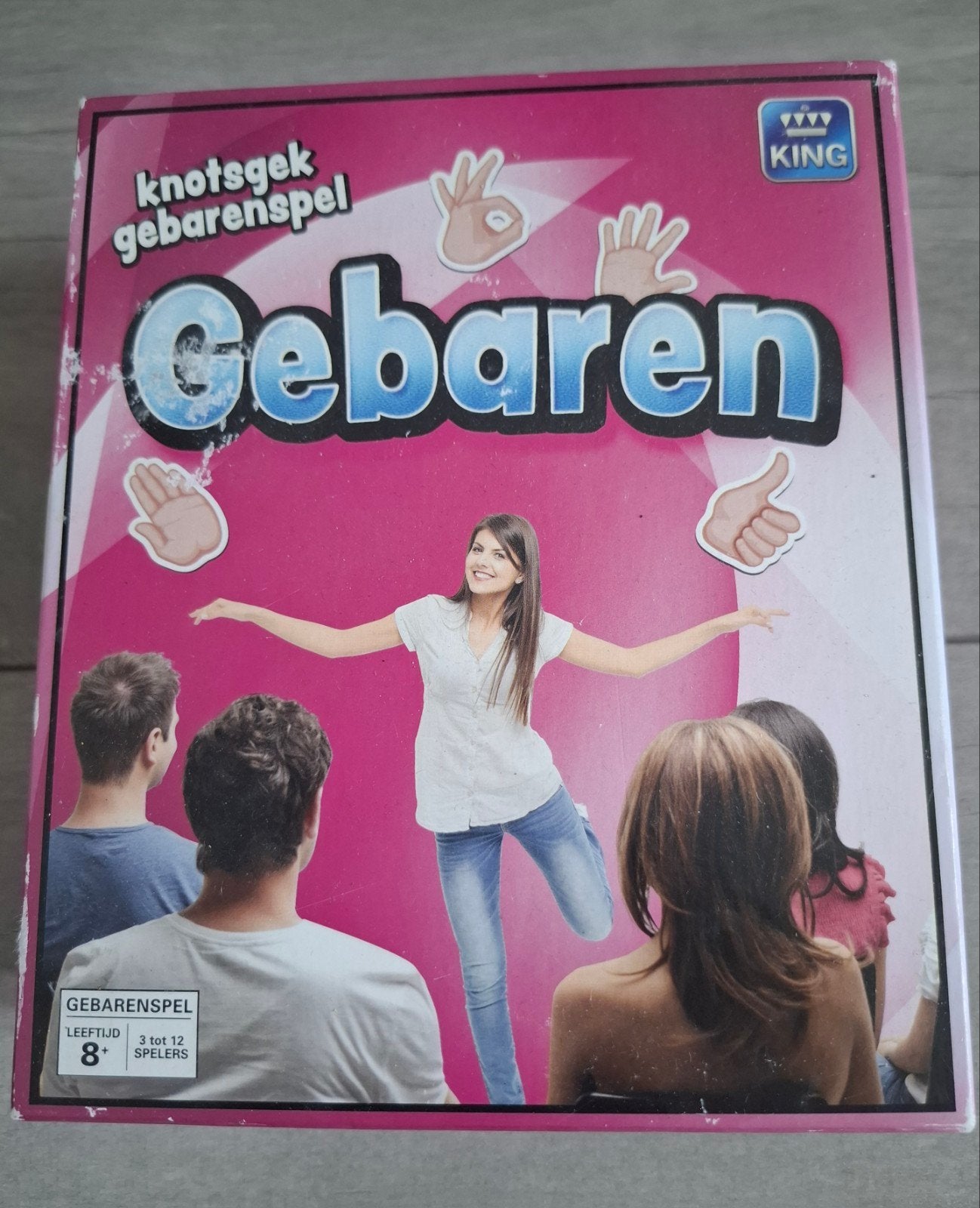 Gebaren: Het enige echte gebarenspel - King, Vijf spelers of meer, Ophalen of Verzenden, Zo goed als nieuw, King