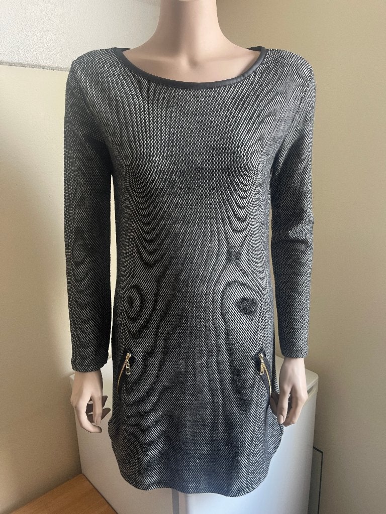 NIEUW Korte jurk, zwart/wit, maat 36/38, Zwart, Nieuw, Ophalen of Verzenden, Maat 36 (S)