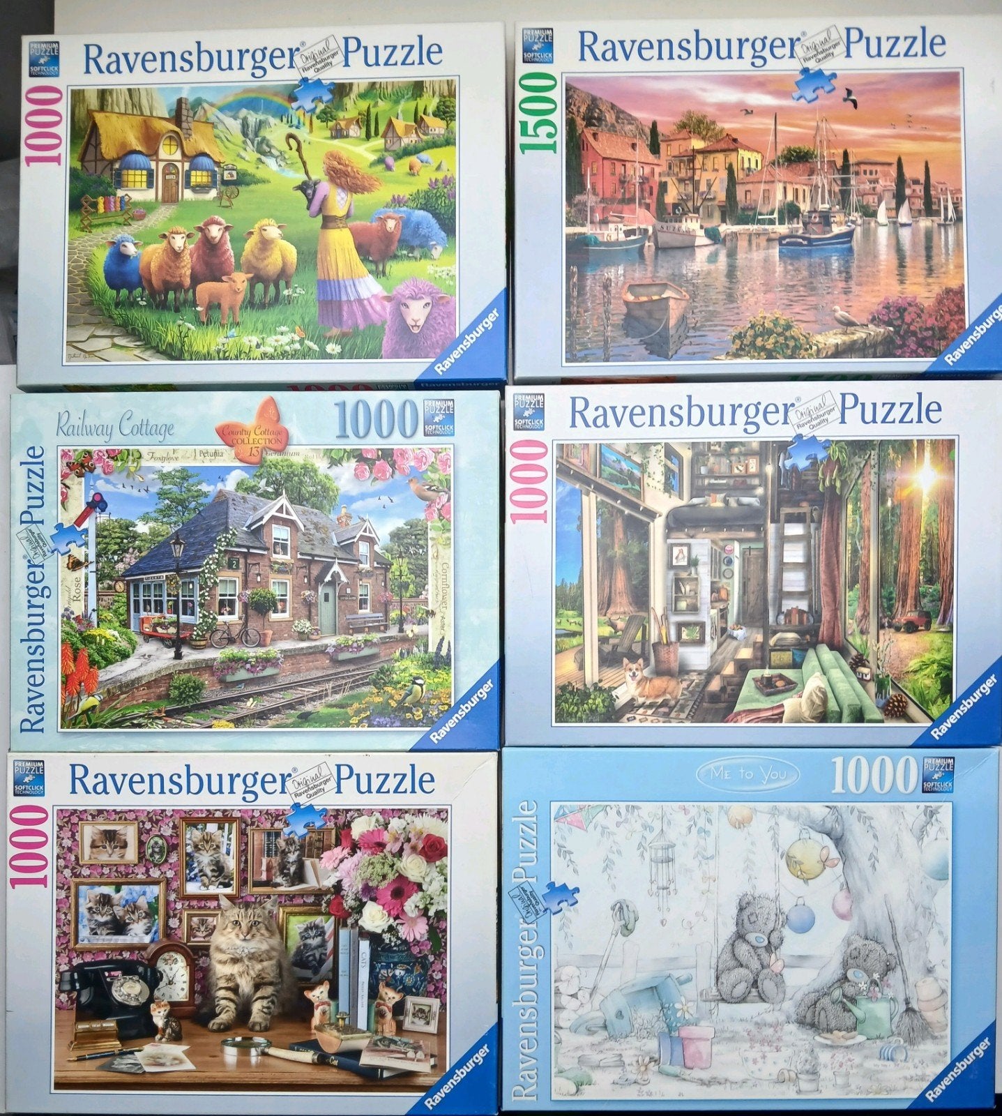 Ravensburger puzzels 5x 1000 stukjes, 1x 1500 (1 koop), Ophalen, 500 t/m 1500 stukjes