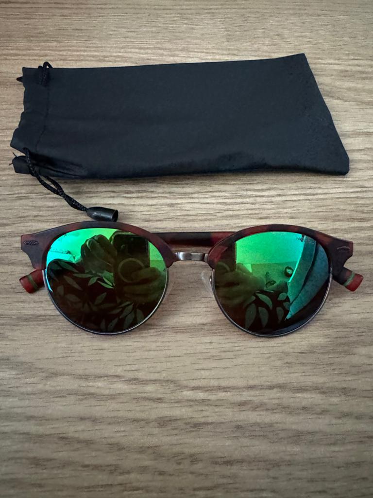 Nautica Zonnebril met Groene Spiegelglazen, Overige merken, Zonnebril, Bruin, Ophalen of Verzenden