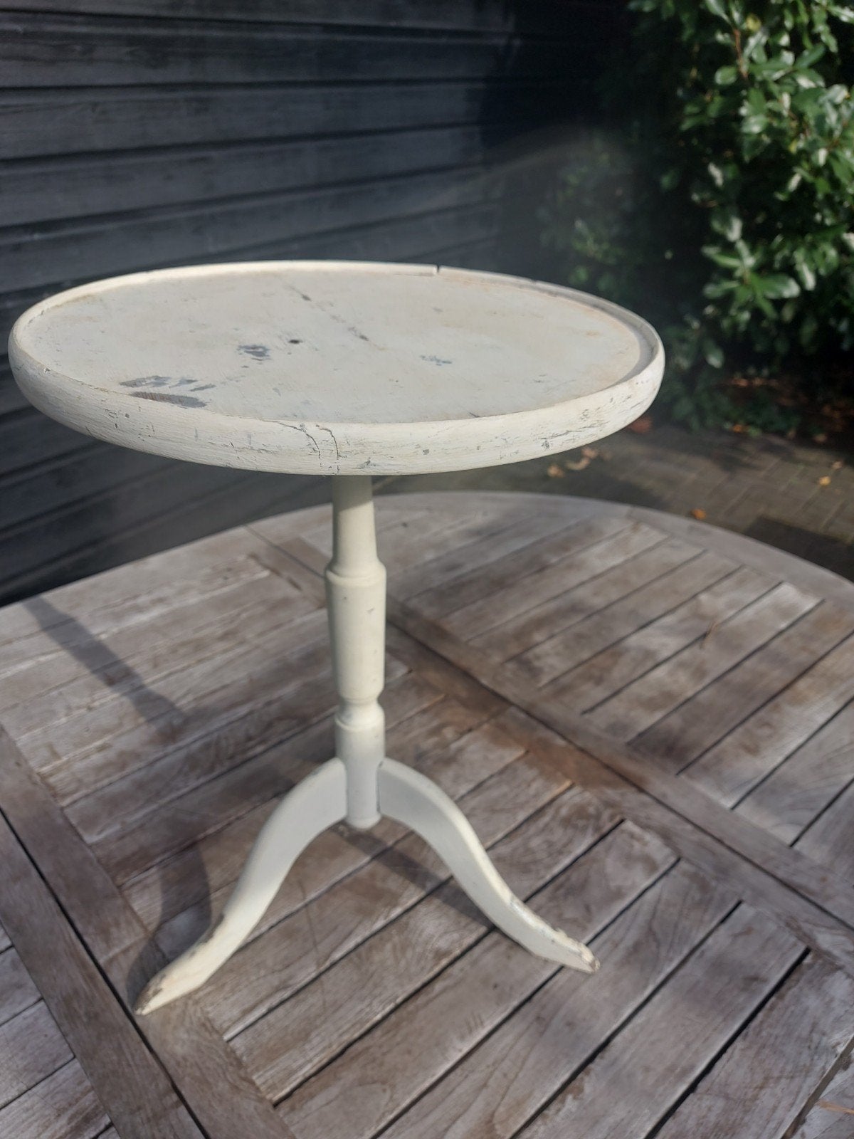 Vintage houten bijzettafeltje, Ophalen