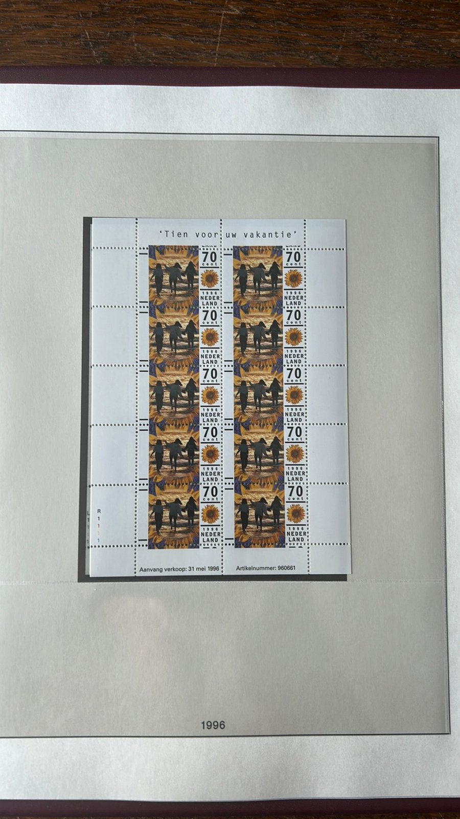 Verzameling postfris NL 1990-96 in luxe Lindner, Postzegels en Munten, Verzenden, Nederland